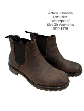 ARTICA Browns Exclusive Women's Brown Waterproof Chelsea Boots EU39